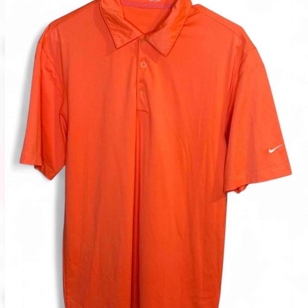 Nike Golf Dri-Fit Orange Performance Polo Shirt Men’s Small
